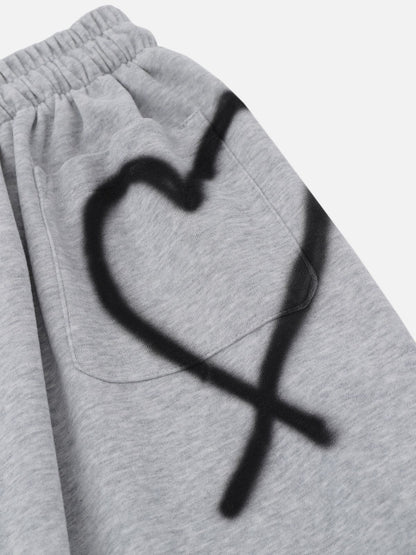Selora Graffiti Heart Baggy Sweatpants