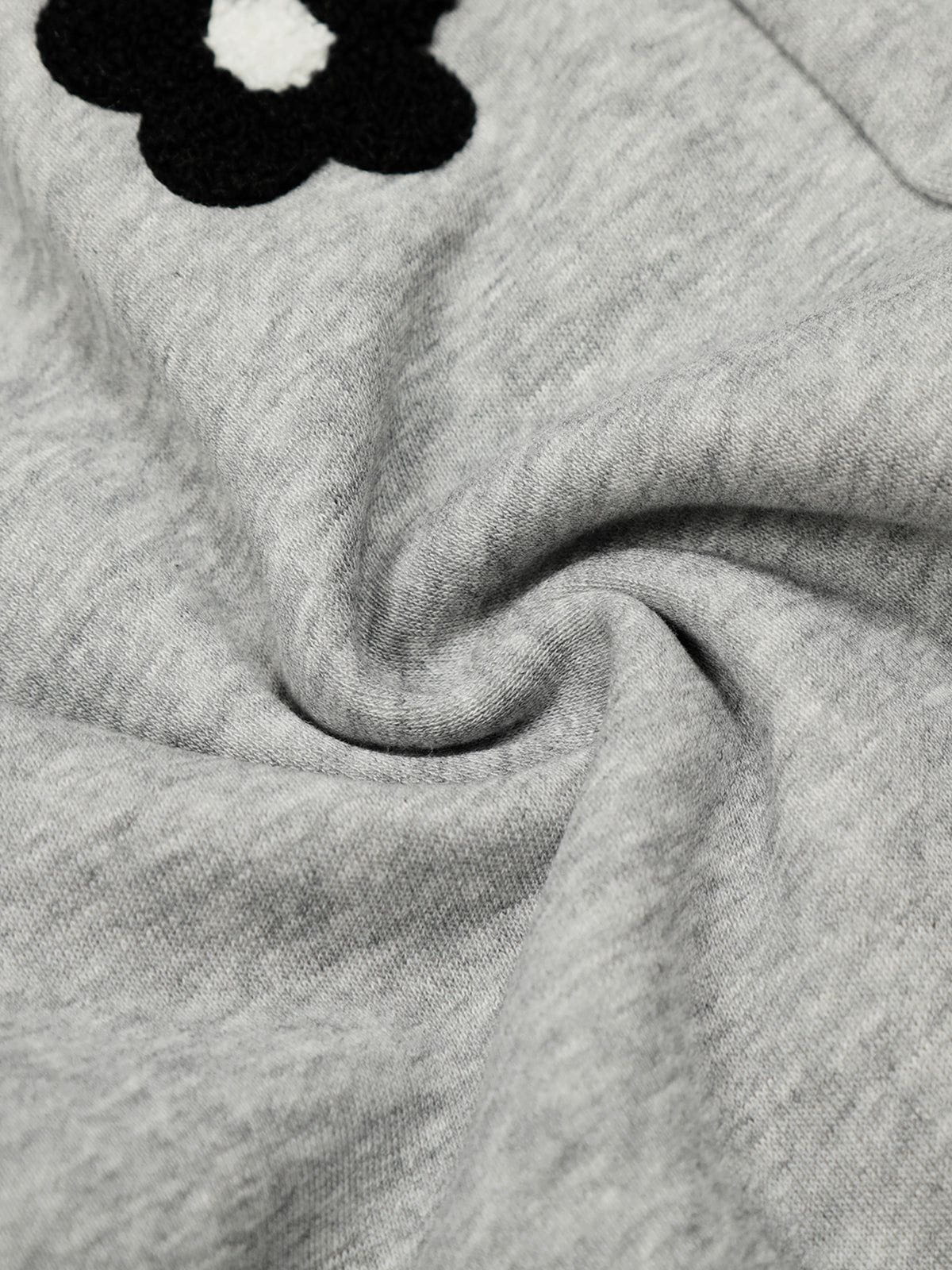 SELORA®™ Floral Embroidery Barrel Sweatpants