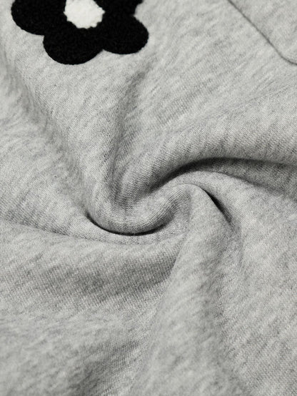 SELORA®™ Floral Embroidery Barrel Sweatpants