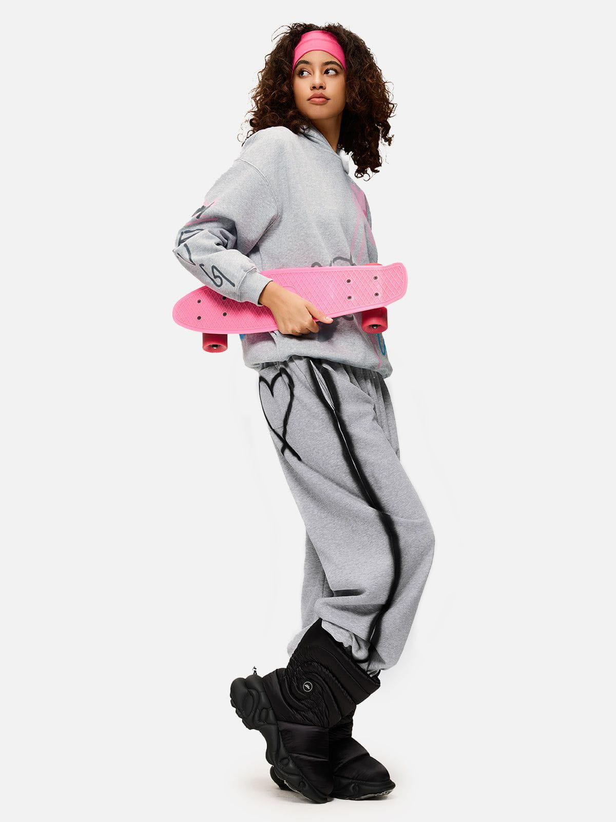 Selora Graffiti Heart Baggy Sweatpants